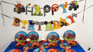 Furious Hot Wheels Cars Theme Birthday Party Needs Monster Truck Balloons Racing Boy Banner Cake Topper Table cover