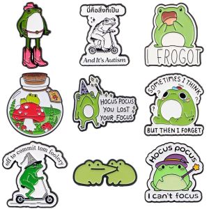 เข็มกลัดรูปกบนักมายากลตลกๆ ลายการ์ตูนสัตว์ สำหรับติดเสื้อผ้า เข็มกลัดผู้หญิง แฟชั่น เครื่องประดับติดปกเสื้อ ของขวัญคริสต์มาส