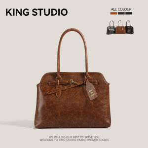 Retro Large Capacity Womens Shoulder Bag Handbag Commuter Tote Bag Fashionable Versatile Underarm Bag High End Feelings