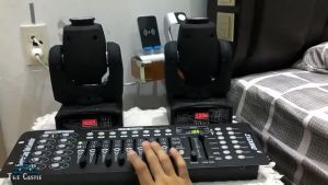 PENGIRIMAN CEPAT COD TERLARIS TaffLED Lampu Proyektor Disco Sensor Suara 8 Color DMX512 100W 240V