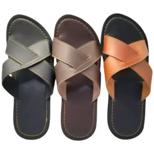 Marikina Mens AN-14 heavy quality non-slip leatherette casual Flipflops (Double-Stitched Edges)