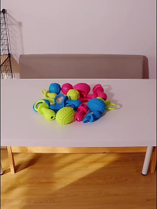 ของเล่นสุนัข ของเล่นขัดฟันสุนัข ช่วยขัดฟันสุนัข มีเสียง ของเล่นสุนัขยางกัด ลูกบอลหมา ทนทาน ไม่ง่ายที่จะกัดเสีย