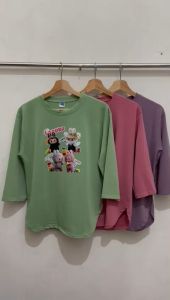 Koas wanita Kekinian - Atasan wanita tangan 3/4 - Koas Labubu