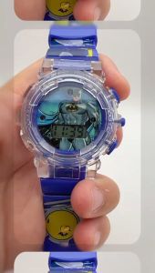 (K89) Jam Tangan Batman DC Muzik Lampu / Cartoon Light Music Kids Watch