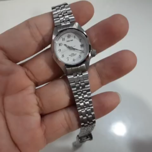 Đồng hồ nữ inox Free Way size 26mm có lịch second hand Nhật