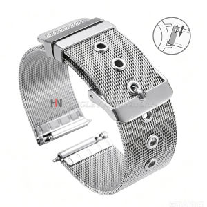 0.4 Milanese Mesh Loop Stainless Steel Watch Band Quick Release 20mm 22mm Mens Bracelet 1.5mm Thickness Strap for DW for Omega