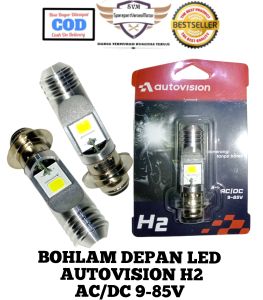 BOHLAM LAMPU DEPAN LED AUTOVISON H2 AC/DC 9-85V LASER KUALITAS TERJAMIN
