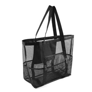 Large Capacity Beach Swimming Bag Childrens Toy Storage Net Bag Outdoor Portable Handbag Travel Shopping Bag Sports Fitness