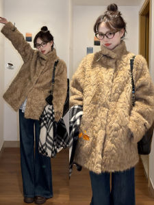 Ge·an·fei | Fleece Collar Lamb Wool Coat