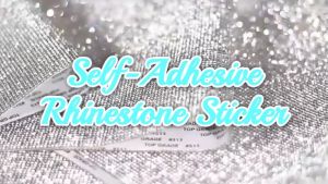 WPS Self-Adhesive Rhinestone Sticker Silver 12x20cm DIY Crystal Diamond Decoration Patch