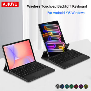 Tablet Keyboard For Samsung Galaxy Tab S10 Lite S9 FE Lenovo Xiaoxin Pad Pro GT 11.1" Wireless Touchpad Backlight Keyboard Stand