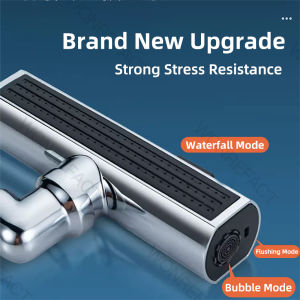 Kitchen faucet splash proof bubbling flying rain waterfall water outlet universal rotating faucet pressurized and extended multi gear connection Kitchen Faucets