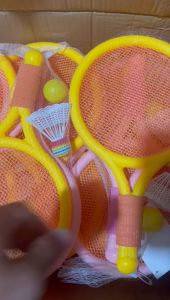 Mainan Raket Bulutangkis Tenis Bola Tangkap Ping Pong Badminton Mainan Outdoor Sport Anak Edukasi
