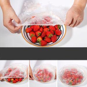 🔥Arrive within 3 Days🔥Disposable Food Cover Bags Elastic Plastic Wrap Bag Food Preservation Bag Bowl Dish Cover Food Film Kitchen Accessories