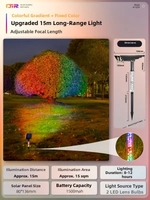 QIR | Solar Multicolor Waterproof High-brightness Outdoor Light