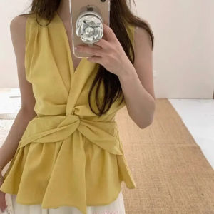 La Chapelle | Sleeveless V-Neck Summer Lightweight Top