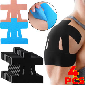 4PCS Kinesiology Tape for Shoulder Pain Relief Pre Cut Sport Waterproof Breathable Enhance Elastic Kinesiology Athletic Tape
