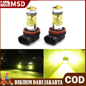 2pcs mobil led Lampu Kabut Led H11 H8 4300K 100W 1500LM Super Terang Warna Kuning PUITH