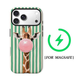 Giraffe Bubblegum For Magnetic Phone Case for IPhone 17 16 15 14 13 Pro Max Plus Single Double-layer tough Case