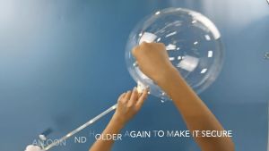 LED Balloons Light Up Party Needs Souvenir For Center Table Piece Decor Bubble Bobo Balloons Set Transparent Rainbow Colorful Flashing Balloon with Holder Sticker and Base For Girls Boys Baby Christening 1st Birthday Adult Wedding