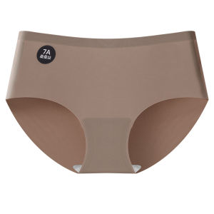 Seamless Underwear Womens Non-Hip Sports Yoga Fitness Invisible Mulberry Silk Antibacterial Crotch Boxers Milk Leather Mid Waist