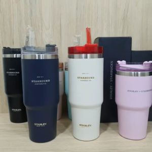 เครื่องดื่มกระติกน้ำ - แก้ว 20oz 30oz แถมหลอด แก้วสแตนเลส304 เก็บร้อน-เย็น แก้วน้ำพร้อมฝา แก้ว STAR Tumbler Snowman