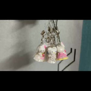 Sanrio | 2Pcs Hello Kitty Keychains Cute Cat Pendant Phone Charm Wedding Companion Couple Gift