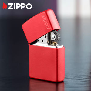 Zippo Classic Red Matte With Zippo Logo Pocket Lighter] Zippo 233ZL [Ship From KL]