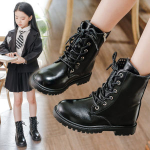 Girls Short Boots 2025: New Korean Version of British Style High-top Children's Martin Boots