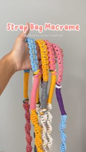 AMELIA Tali Tas Selempang Macrame: Aksesoris Tas Berkualitas & Tas Fashion Multifungsi