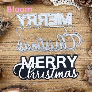 Chúc Mừng Giáng Sinh! Khuôn Cắt Kim Loại Dùng Cho Làm Album Ảnh Trang Trí Dập Nổi Thép Carbon Họa Tiết Chữ Cái