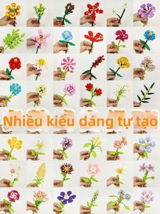 Rose Lily Flower Building Block Set