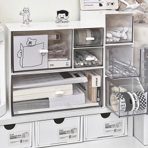 Drawer-style Transparent Desk Organizer