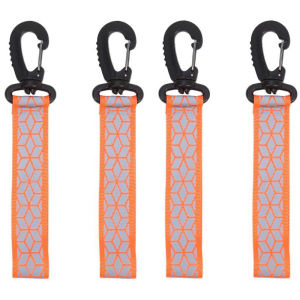 2/4Pcs Reflective Straps Pendant Keychain For Outdoor Camping Night Running Cycling Backpack Safety Lightweight Bright Keyrings