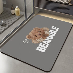 Absorbent Silicon Dendroid Bathroom Mat Anti-Slip Bedroom Floor Rug Kitchen Entrance Mat Toilet Mat Machine Washable Home Decor