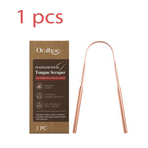 oralhoe | U-Shaped Tongue Scraper Stainless Steel Tongue Cleaner Remove Coating Bad Breath Gentle Oral Hygiene Portable