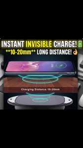 [SG Stock] Invisible Wireless Charger | 20mm Long Distance Under-Desk Charging | Hidden Qi Charger for Wood Glass Marble Table | Tidy Desk Setup
