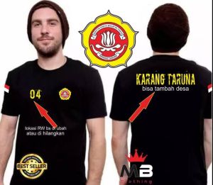 Baju Kaos Lengan Panjang Karangtaruna / Kaos Custom Karangtaruna / Tshirt Uniseks Longsleeve Tshirt