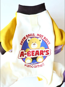 Áo liền quần cho Chó mèo bằng vải lông nỉ có khoen móc dây dắt (mẫu mới) - Love Pets Shop