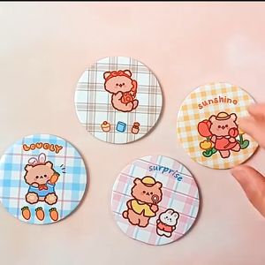 Terlaris!!! Cermin Make Up Bulat Karakter/Kaca Saku Mini/Kaca Cermin Make Up Mini Travelling