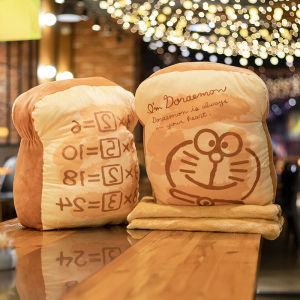 1pc 30/45cm Creative Funny Bread Doraemon Toast Super Soft Food Pillow Plush Toys Toast Sofa Chair Cushion Peluche Nice Gift