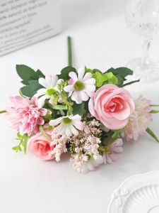Real Touch Silk Artificial Flowers Rose Wedding Bridal Bouquets Home Outdoor Gardens DIY Gifts Holidays Table Autumn Decorations