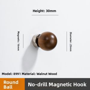 INNDUN | Magnetic Strong Adhesive Hook for No-Drilling Security Door