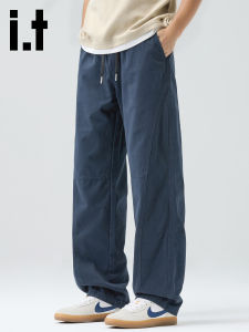 FINGERCROXX | American Style 100% Cotton Mens Cargo Pants Loose Straight Cut