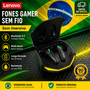 Lenovo | New Lenovo GM2 Pro Bluetooth Earphones Ultra Low Latency With Long Standby Headphones HD Call Dolby Stereo Sound Music Earbuds