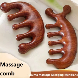 New Massage Wood Massager Comb Scalp Head Oil Massager Scalp Hair Comb Tools AMS01