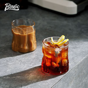 Bincoo Trong Suốt cốc thủy tinh Cà Phê Để Sử Dụng Nhà Ins Phổ Biến đồ uống lạnh Sữa Cây cốc nước Hình Thức Thủy Tinh