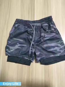 2026 New Boxing Shorts Printed Gym Fitness 2-in-1 Shorts Quick Drying Sports Training Running Bottoms for Men Brand Summer