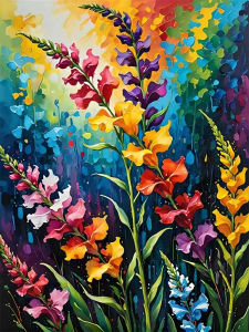 BILIBILI | Digital Oil Painting Flower DIY Paint By Numbers Handpainted Painting Art Picture Artcraft on Canvas Kits Wall Decor Living Room