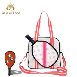 Mới Neoprene pickleball Túi đeo vợt pickleball Tote Túi cho nam giới và phụ nữ pickleball Thể Thao Túi Đeo Chéo không thấm nước chất liệu lặn pickleball vợt Túi Đeo Vai
